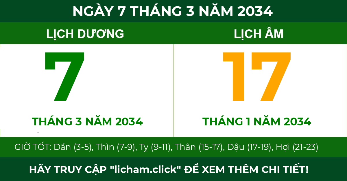 lịch âm ngày 7 tháng 3 năm 2034