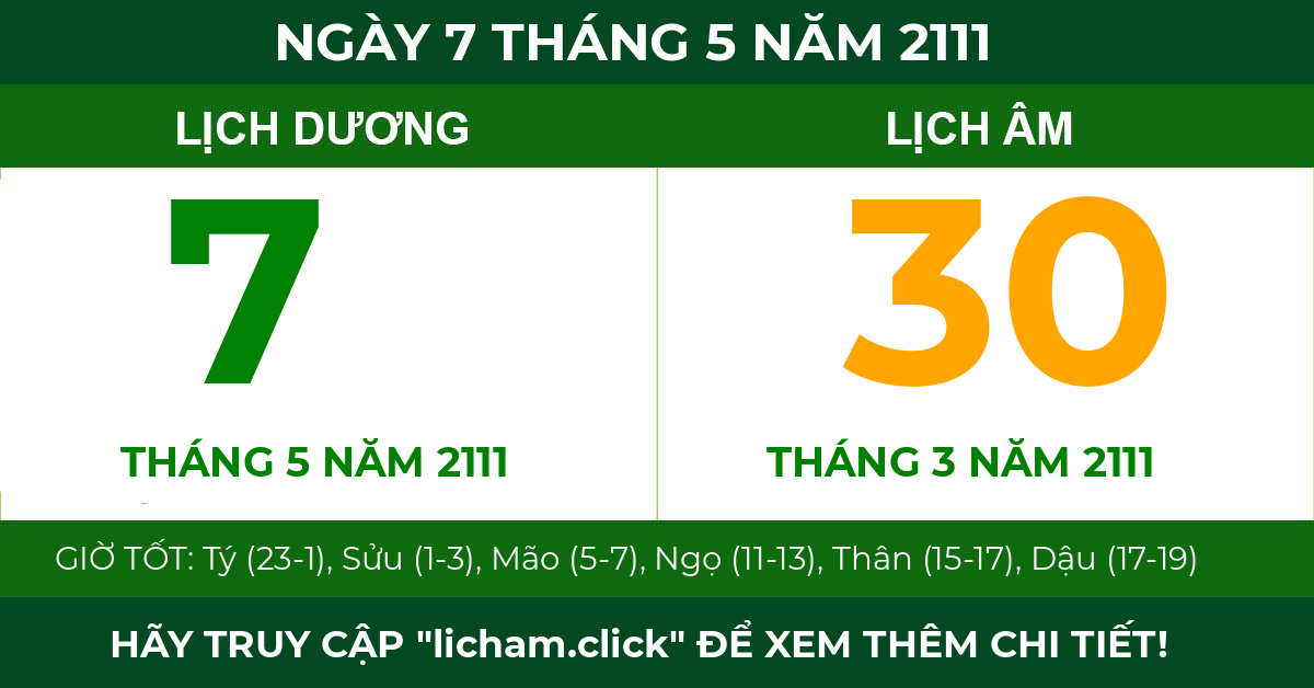 lịch âm ngày 7 tháng 5 năm 2111