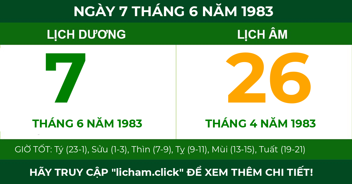 lịch âm ngày 7 tháng 6 năm 1983