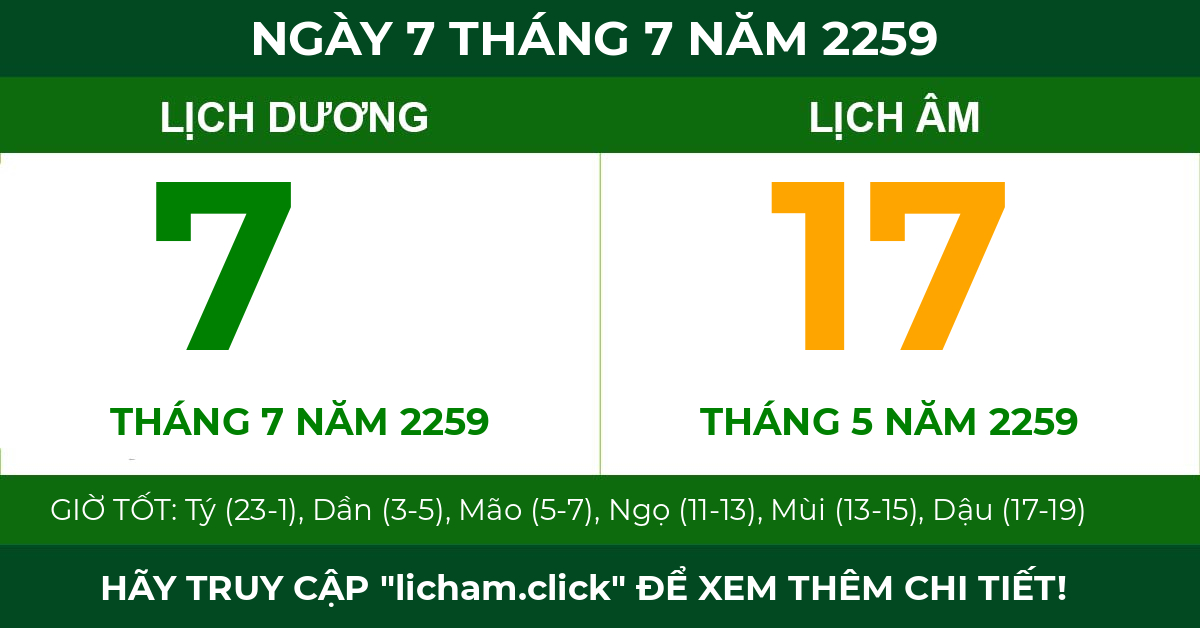 lịch âm ngày 7 tháng 7 năm 2259