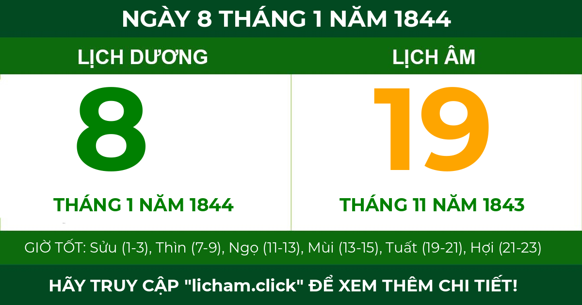 lịch âm ngày 8 tháng 1 năm 1844