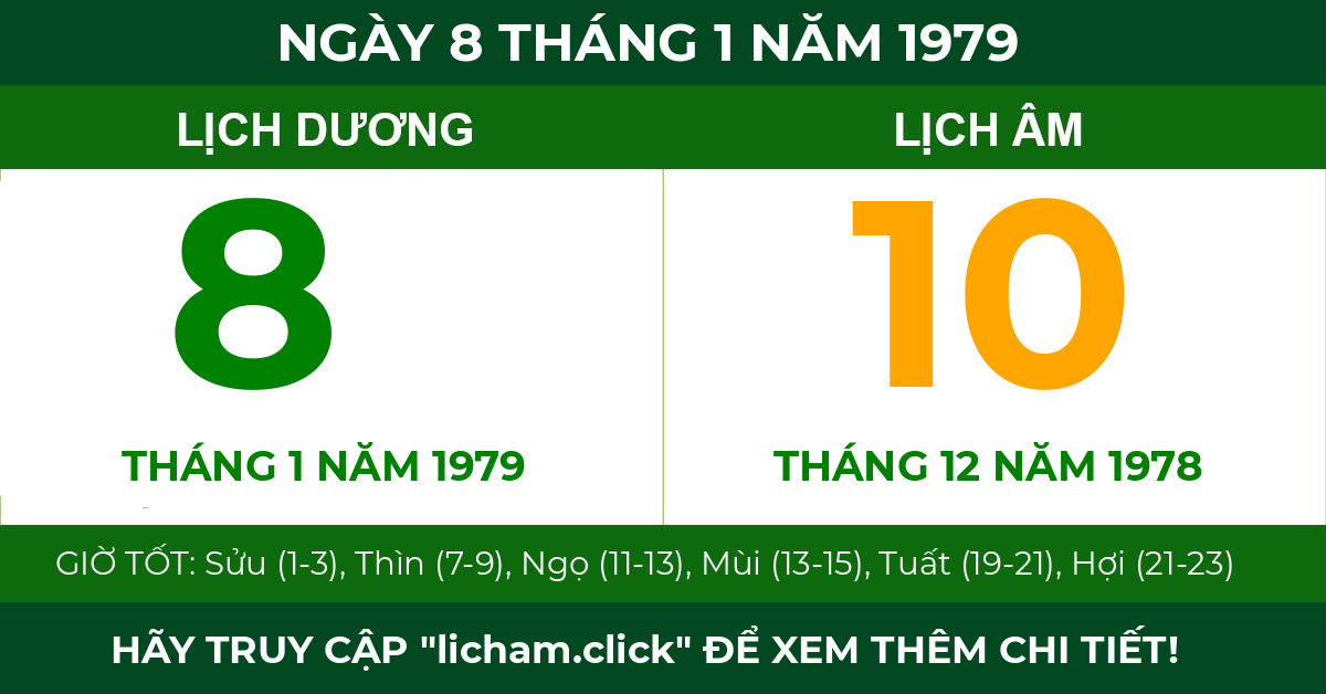 lịch âm ngày 8 tháng 1 năm 1979