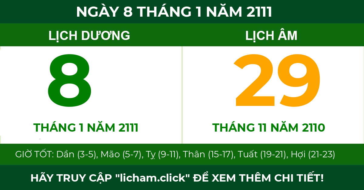lịch âm ngày 8 tháng 1 năm 2111