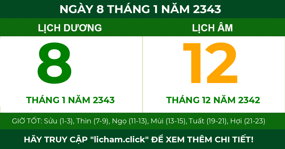 lịch âm ngày 8 tháng 1 năm 2343