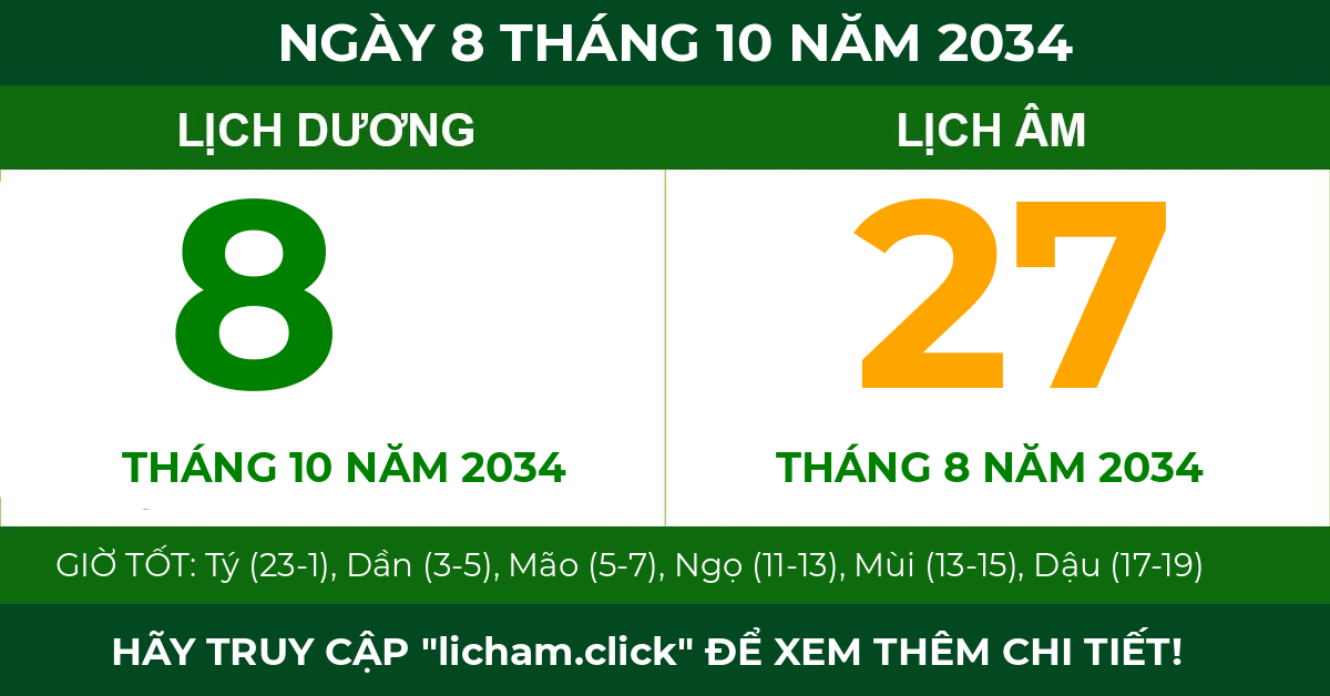lịch âm ngày 8 tháng 10 năm 2034