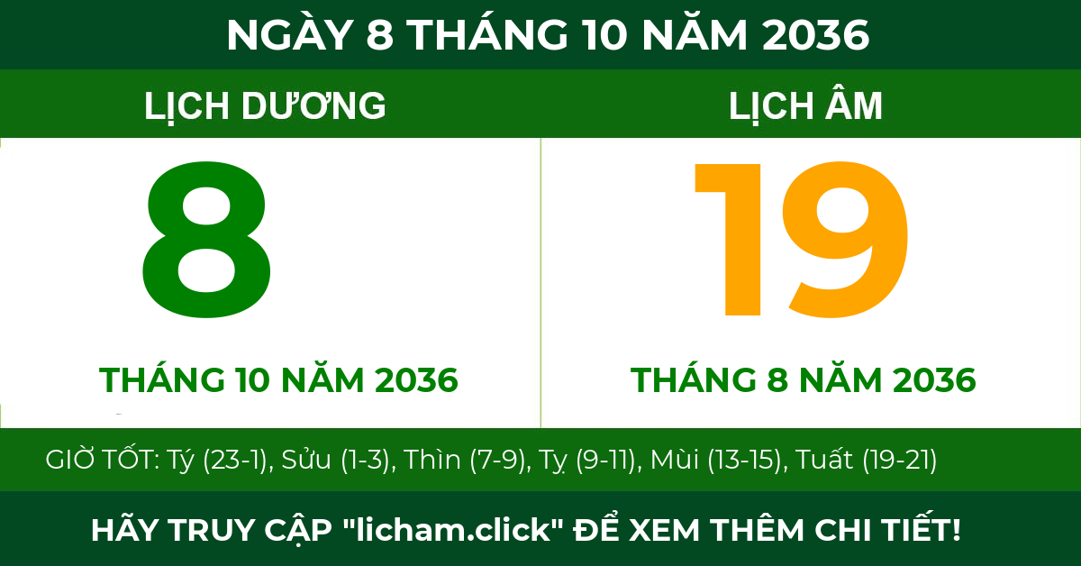 lịch âm ngày 8 tháng 10 năm 2036