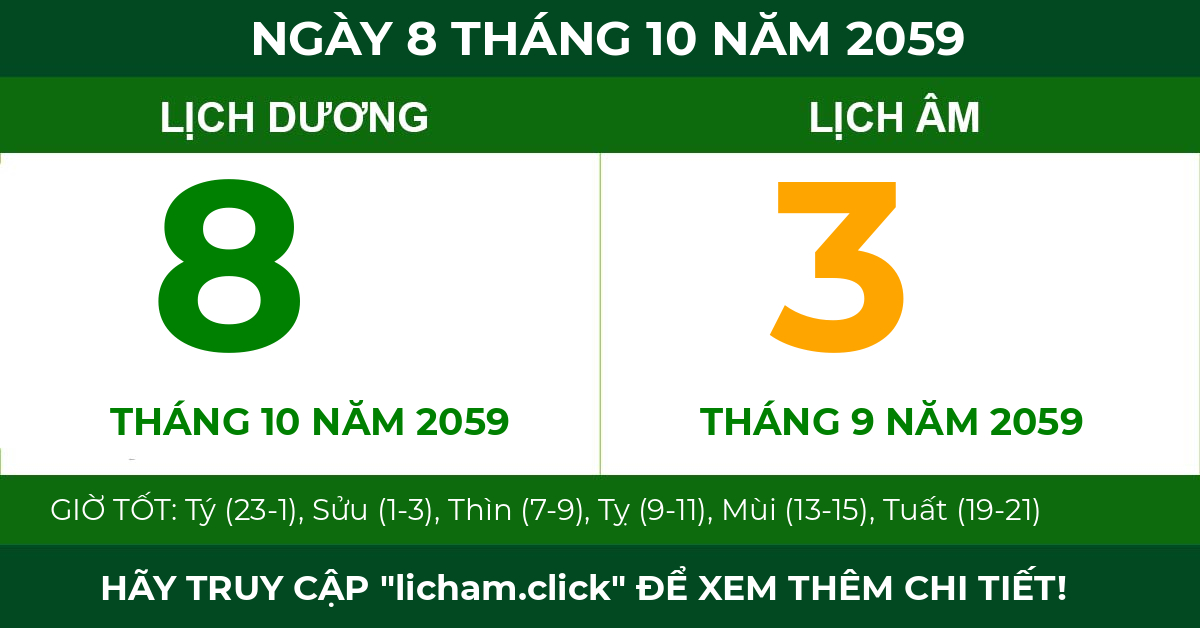 lịch âm ngày 8 tháng 10 năm 2059