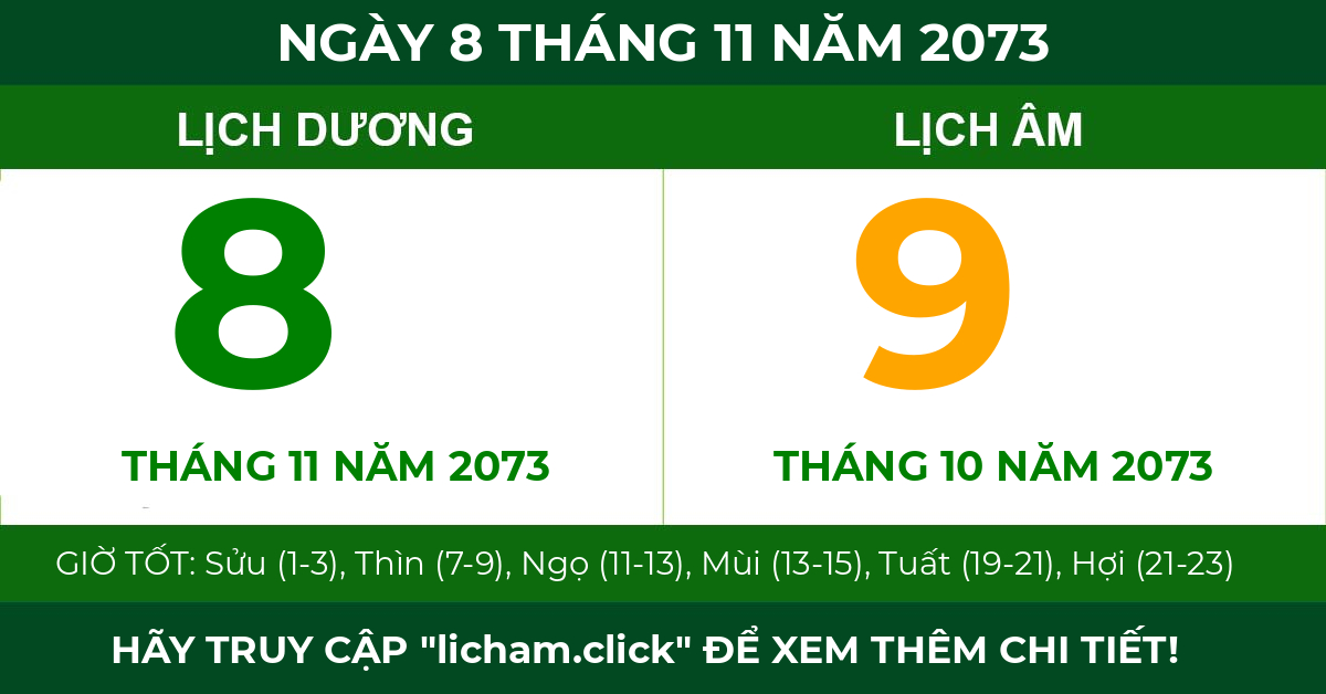 lịch âm ngày 8 tháng 11 năm 2073