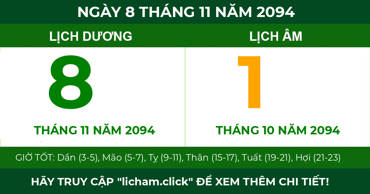 lịch âm ngày 8 tháng 11 năm 2094