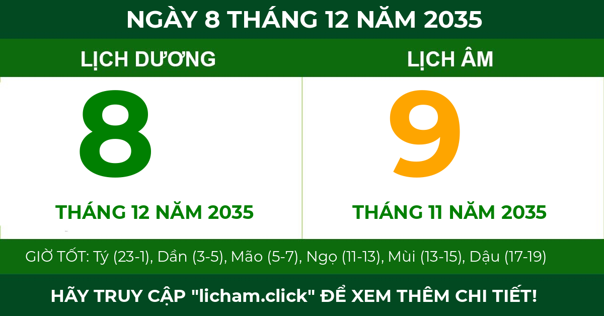 lịch âm ngày 8 tháng 12 năm 2035