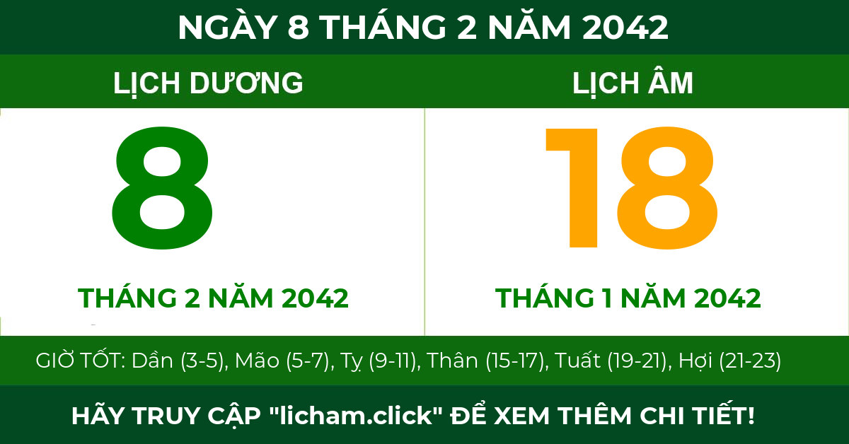 lịch âm ngày 8 tháng 2 năm 2042