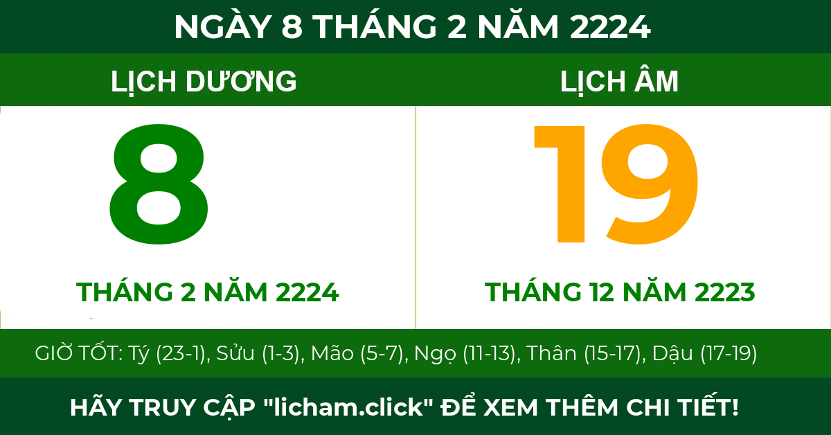 lịch âm ngày 8 tháng 2 năm 2224
