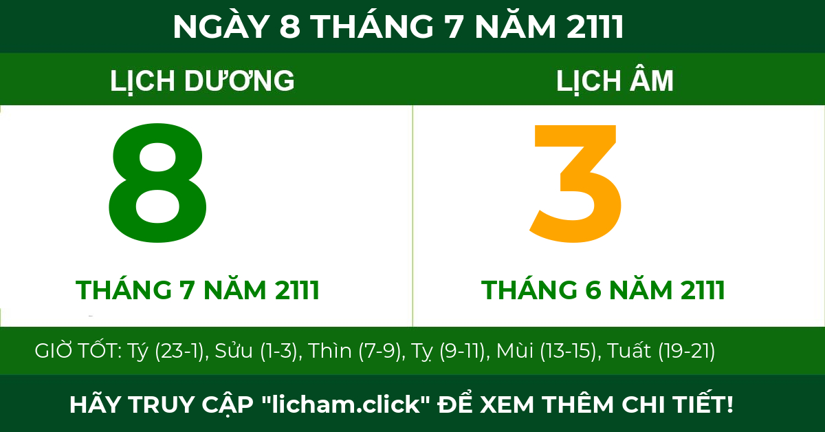 lịch âm ngày 8 tháng 7 năm 2111
