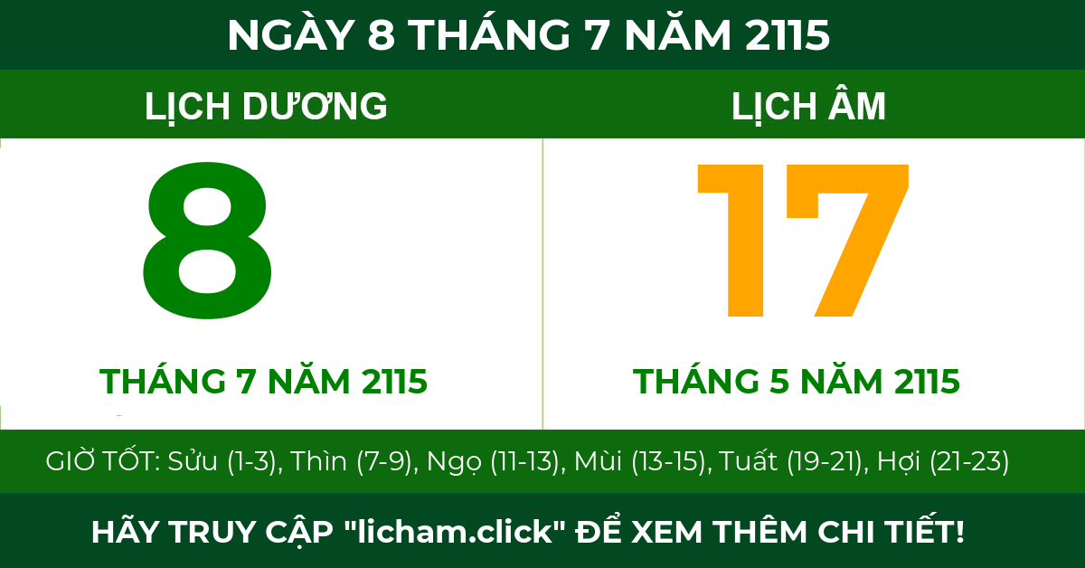lịch âm ngày 8 tháng 7 năm 2115