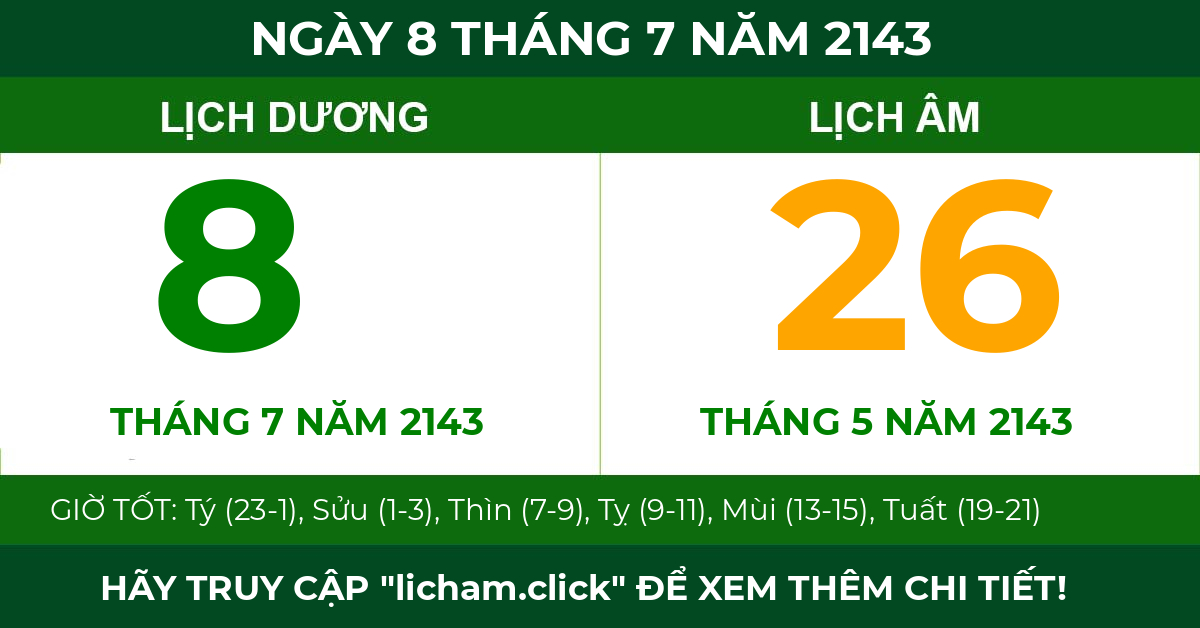 lịch âm ngày 8 tháng 7 năm 2143