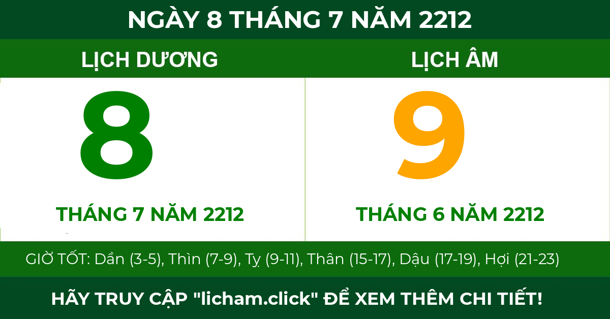 lịch âm ngày 8 tháng 7 năm 2212