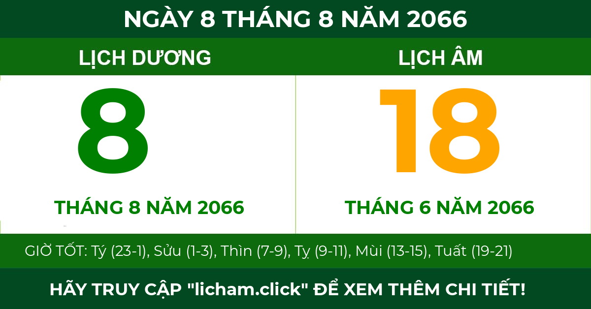 lịch âm ngày 8 tháng 8 năm 2066