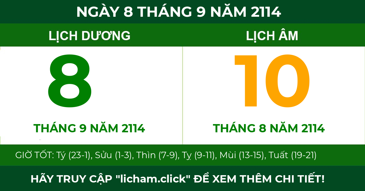 lịch âm ngày 8 tháng 9 năm 2114