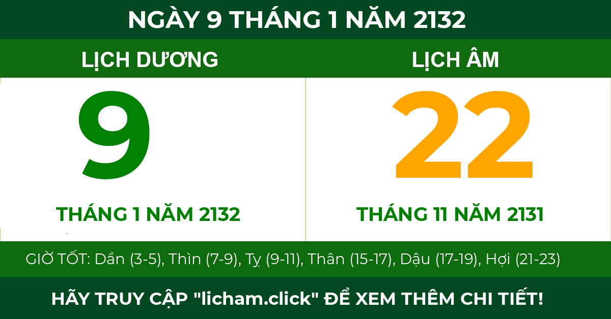 lịch âm ngày 9 tháng 1 năm 2132
