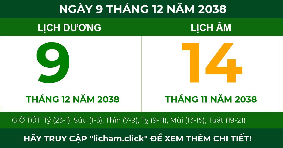 lịch âm ngày 9 tháng 12 năm 2038