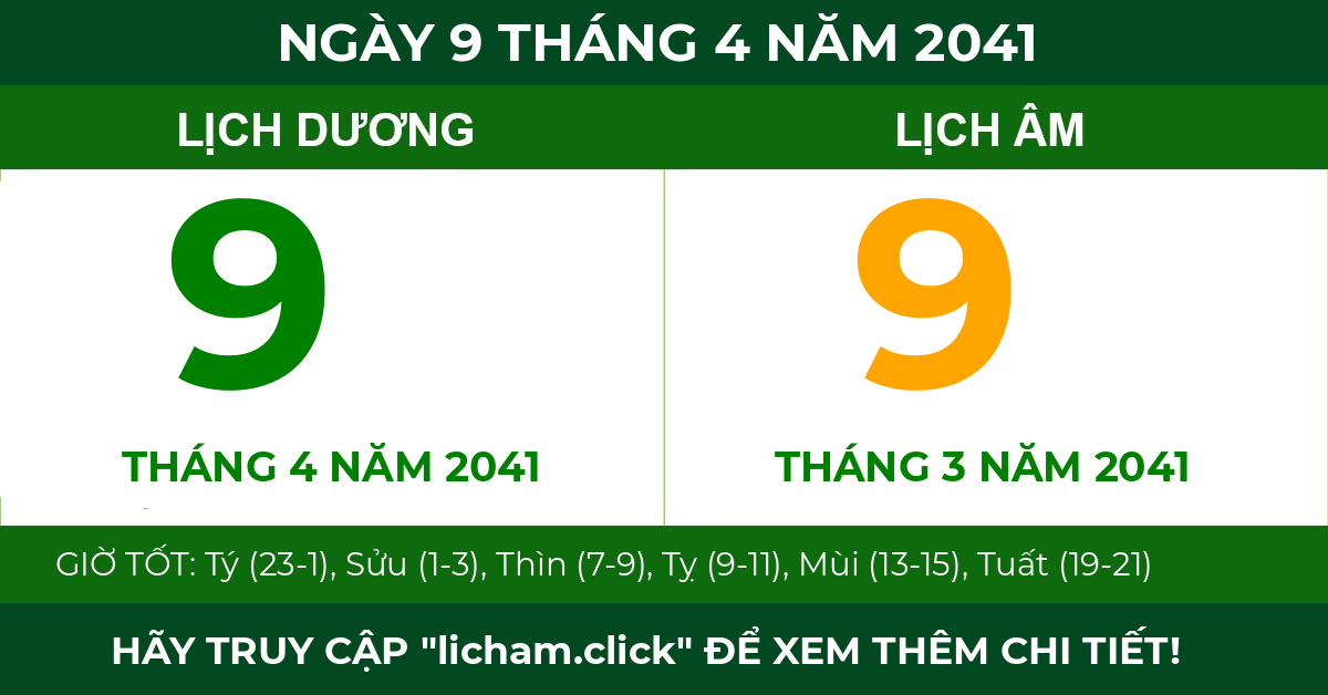 lịch âm ngày 9 tháng 4 năm 2041