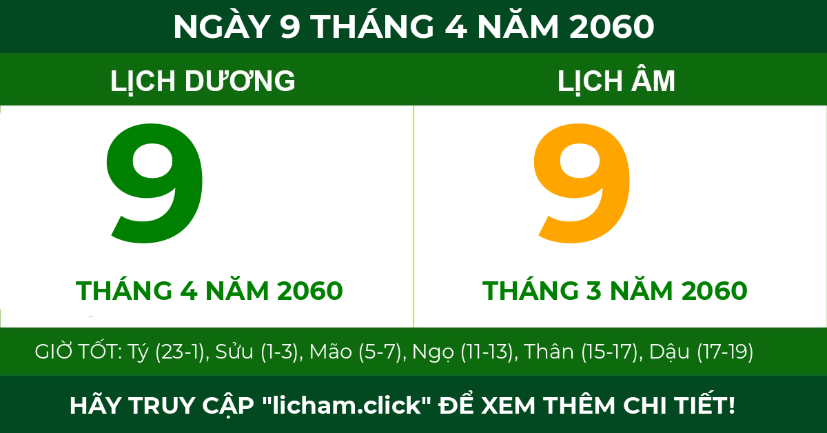 lịch âm ngày 9 tháng 4 năm 2060