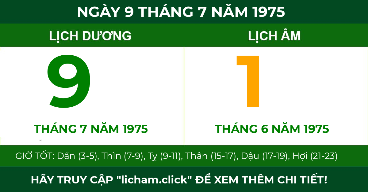 lịch âm ngày 9 tháng 7 năm 1975